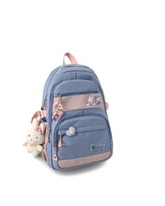 Hellion Imported School Backpack for Boys & Girls | 12x17 Inch | 5 Compartments + 2 Bottle Holders | Durable & Spacious | Stylish Travel Bag for Kids, Teens & School Use