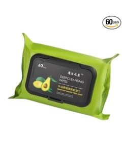 Hellion Deep Cleansing Wipes – 60 Count | Moisturising with Vitamin E | Alcohol-Free Makeup Remover & Skin Cleanser