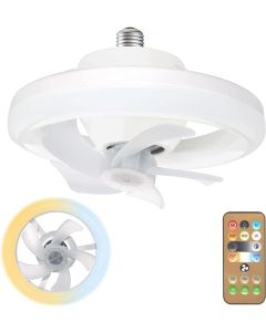 Hellion LED Ceiling Fan with Remote – 360° Rotating Blades & Dimmable Light | 3-Speed Silent Motor | Modern Ceiling Fan for Bedroom, Living Room & Home Decor