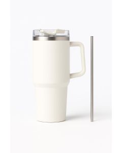 Hellion Stainless Steel Tumbler with Handle & Straw Lid