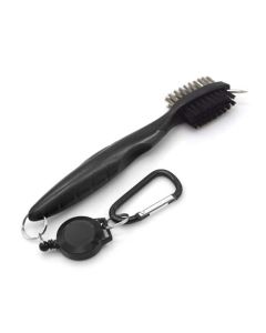 Hellion SuperKleen Dual-Sided Golf Cleaning Brush – Assorted Colors | Wire & Nylon Bristles with Groove Cleaner for Clubs and Shoes