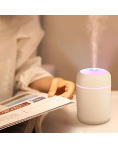 Hellion H2O Cool Mist Humidifier & Aroma Diffuser – Ultrasonic Air Purifier with LED Night Light, Portable USB Mini for Home & Office