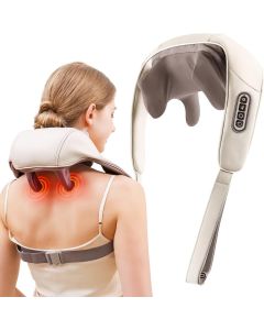 Hellion Cordless Neck & Shoulder Massager with Heat – Grey