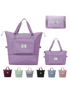 Hellion Capacity Imp Foldable Travel Duffle Bag for Women – Expandable Lightweight Waterproof Carry-On Weekender & Overnight Bag | Dry & Wet Compartment