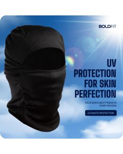 HELLION Full Face Cotton Riding Mask | Dust & UV Protection | Windproof Motorcycle & Cycling Face Cover | Winter Neck Warmer & Anti-Pollution Mask