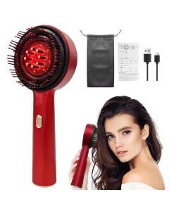 Hellion 3-in-1 Electric Scalp Massager – Red Light, Oil Applicator & Waterproof Hair Brush