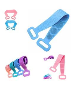 Hellion Silicone Body Back Scrubber – Double-Sided Bath Brush & Massage Belt for Exfoliating, Deep Cleaning & Dead Skin Removal