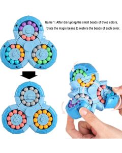 Hellion Speed Spin Triangle Puzzle Toy – Stress Relief Rotating Colour Sorting Game | Ages 3+, Blue