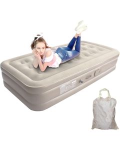 Premium Single Air Mattress – 190x90x46cm Inflatable Bed with Built-in Wireless Pump, Portable for Home & Camping