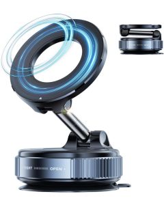 Hellion K007 Magnetic Car Phone Mount – 360° Adjustable Suction Holder with Adhesive Disc, Universal Fit