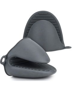 Hellion Silicone Oven Mitts for Air Fryer, Thicken Mini Oven Gloves Heat Resistant for BBQ,Cooking,Baking Pack of 2 Pair 2+ Free one aslo so get 3 Pairs in one Deal