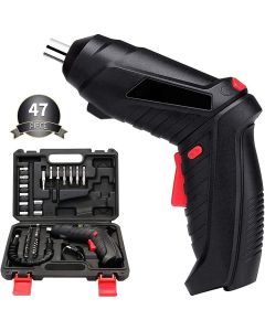 Hellion 47-in-1 Cordless Electric Screwdriver Set – Rechargeable Power Drill Driver with Bits & Extension Rod for Home & DIY