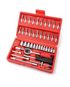 Hellion 46-in-1 Stainless Steel Tool Kit – Magnetic Socket & Screwdriver Set for Home, DIY & Professional Repair