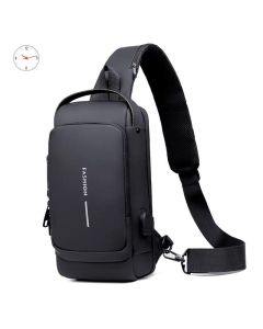 Hellion Unisex Anti-Theft Waterproof Crossbody Bag – Durable & Comfortable Chest Sling Bag (Assorted Colors)