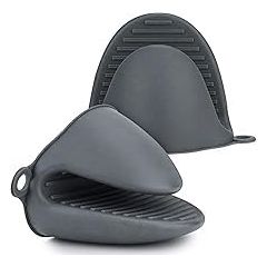 Hellion Silicone Oven Mitts – Heat Resistant Kitchen Gloves (1 Pair)