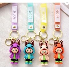Labubu Hoodie 3D Keychain – Cute Cartoon Character Bag Charm Pendant Accessory