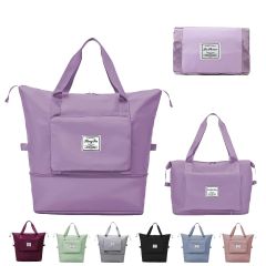 Hellion Capacity Foldable Travel Duffle Bag for Women – Lightweight, Expandable Waterproof Carry-On, Weekender & Gym Bag with Dry & Wet Compartments