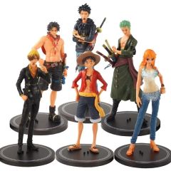 One Piece Action Figure Set – Special Edition 15cm Miniature Toy Dolls (Pack of 6) | Anime Car Dashboard, Office Desk, Study Table & Cake Decoration