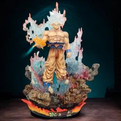 DBZ Super Saiyan Goku Three Heads 33cm Figure (Blister + Box Packaging)